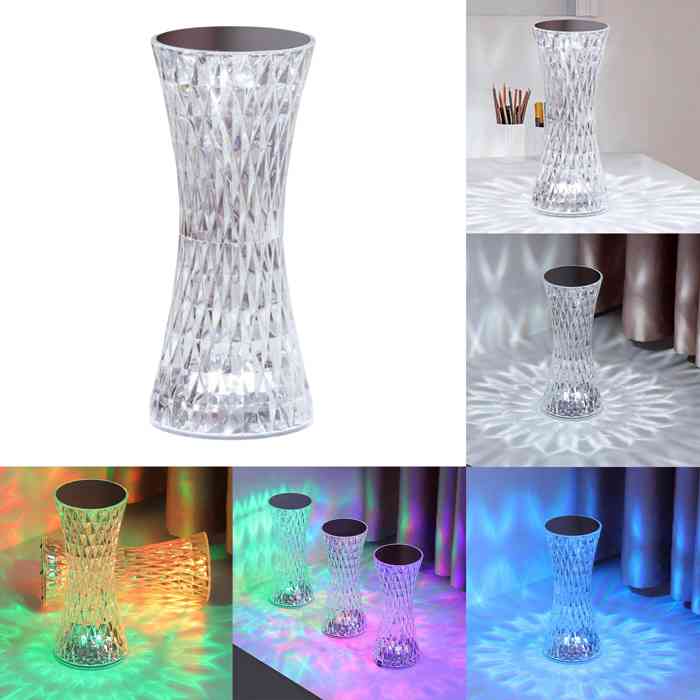 Crystal Table Lamp RGB 16 Colors & 4 Modes Diamond Lamp
